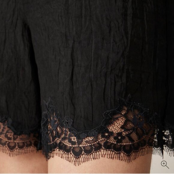 J.Crew 5" Stratus lace-trim short in textured satin - Picture 2 of 8